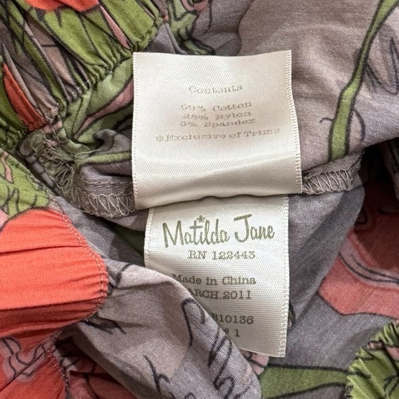 Matilda Jane Floral Big Ruffles Western Boho Flare Pull on Pants Girl's Size 10 - Picture 8 of 12